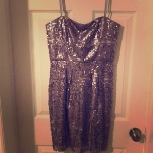 Glitzy lilac cocktail dress
